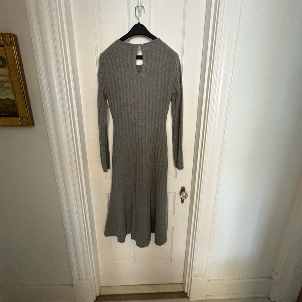 Gray Quince cashmere dress.